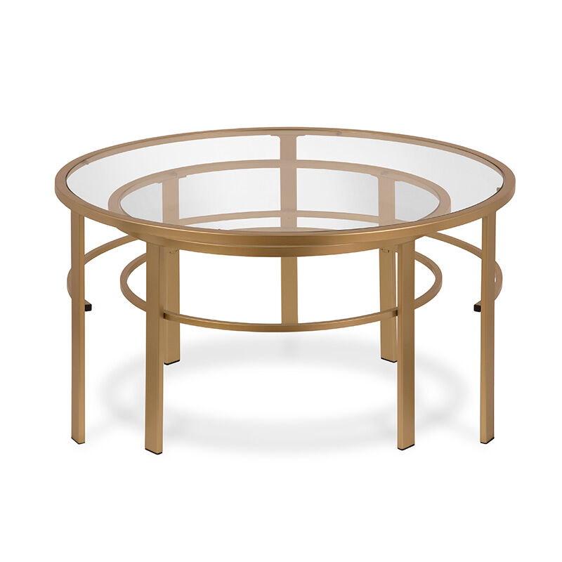Hudson & Canal Gaia Nesting Table - Gold, , hires