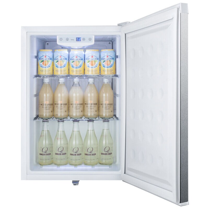 Summit 17 in. 2.5 cu. ft. Mini Fridge - Stainless Steel, , hires