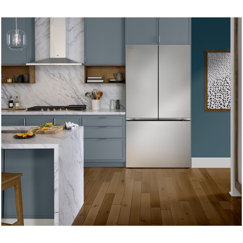 LG 36 in. 25.1 cu. ft. Smart Counter Depth French Door Refrigerator with Zero Clearance Hinge & Internal Water Dispenser - PrintProof Stainless Steel, , hires
