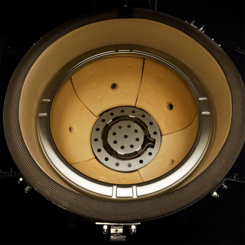 Kamado Joe Konnected Joe 18 in. Single Rack Charcoal Smoker with Built-In Thermometer & Side Table - Red, , hires