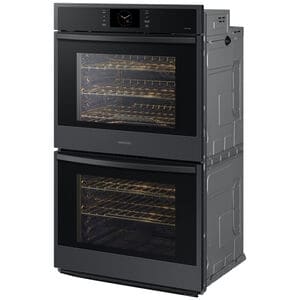 Samsung 30 in. 10.2 cu. ft. Smart Top Control SteamElectric Double Wall Oven with Dual Convection - Matte Black, , hires