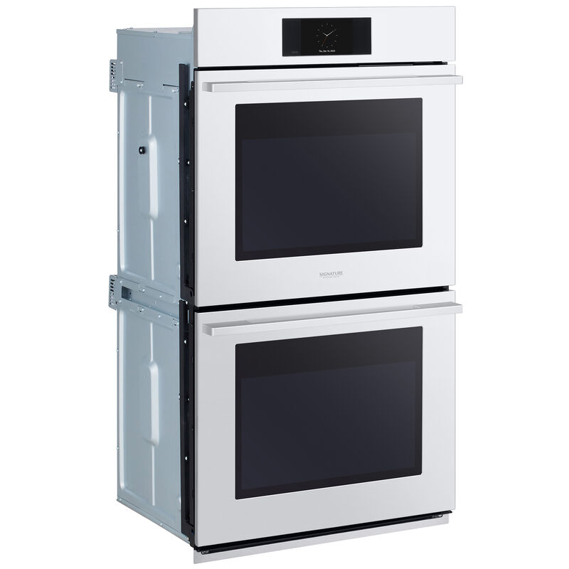 Signature Kitchen Suite Transitional 30 in. 9.4 cu. ft. Smart Top Control SteamElectric Double Wall Oven with True European Convection - Stainless Steel, , hires