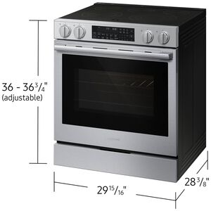 Samsung Bespoke 30 in. 6.3 cu. ft. Smart Air-Fry True European Convection Slide-In Electric Range with Radiant Burners - Stainless Steel, Stainless Steel, hires