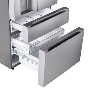 LG 36 in. 28.6 cu. ft. Smart 4-Door French Door Refrigerator with Ice & Water Dispenser - PrintProof Stainless Steel, , hires