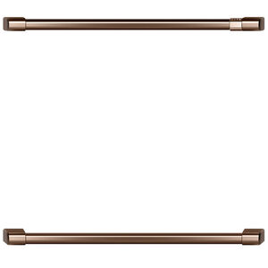 Cafe 2 Piece Handle Kit for Double Wall Ovens - Brushed Copper