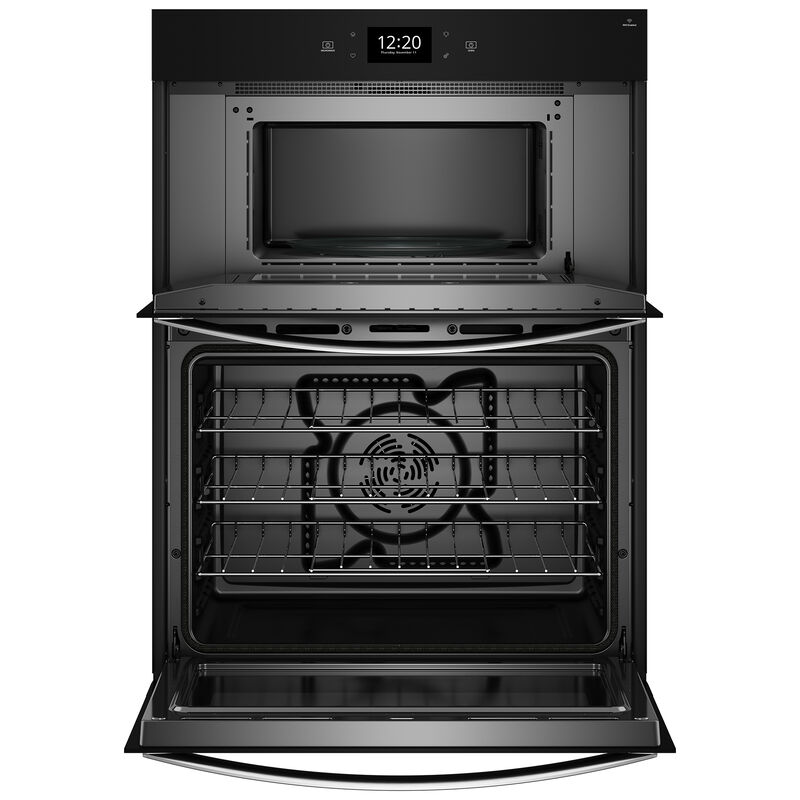 Whirlpool 30 in. 6.4 cu. ft. Electric Smart Oven/Microwave Combo Wall Oven with True European Convection & Self Clean - Fingerprint Resistant Stainless Steel, Fingerprint Resistant Stainless, hires