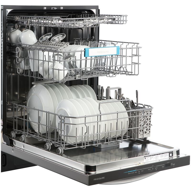 Frigidaire 24 in. Top Control Dishwasher with 49 dBa Sound Level & 3rd Rack - Stainless Steel, , hires
