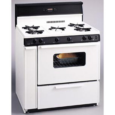 Premier 36 in. 3.9 cu. ft. Oven Freestanding Gas Range with 5 Open Burners - Bisque | SLK249T