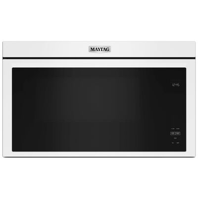 Maytag 30 in. 1.1 cu. ft. Over-the-Range Microwave with 10 Power Levels, 300 CFM & Sensor Cooking Controls - White | MMMF6030PW