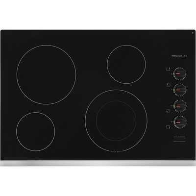 Frigidaire 30 in. Electric Cooktop with 4 Smoothtop Burners - Stainless Steel | FFEC3025US