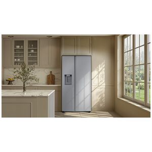 Samsung Bespoke 36 in. 27.4 cu. ft. Smart Side-by-Side Refrigerator with Ice & Water Dispenser - Fingerprint Resistant Stainless Steel, , hires