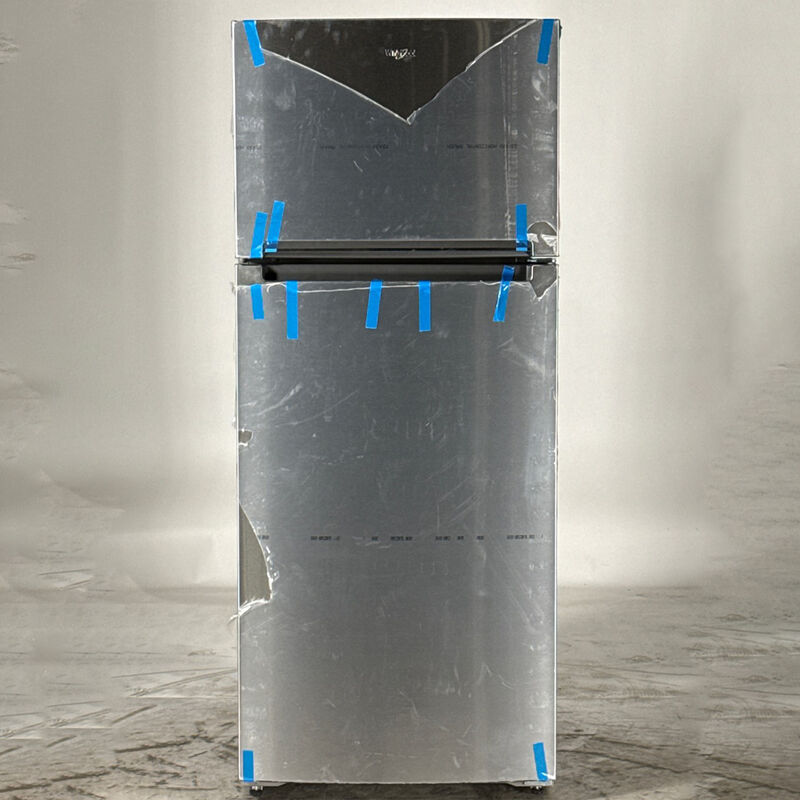 Whirlpool 28 in. 18 cu. ft. Top Freezer Refrigerator - Stainless Steel (Open Box Excellent Condition), , hires