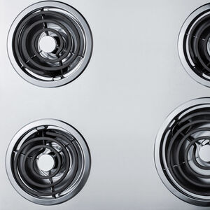 Summit 30 in. 4-Burner Electric Cooktop - Stainless Steel Look, , hires