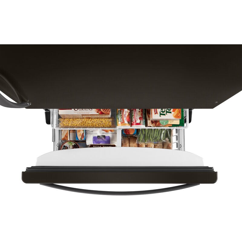 Whirlpool 33 in. 22.1 cu. ft. Bottom Freezer Refrigerator with Ice Maker - Black Stainless, Black Stainless, hires