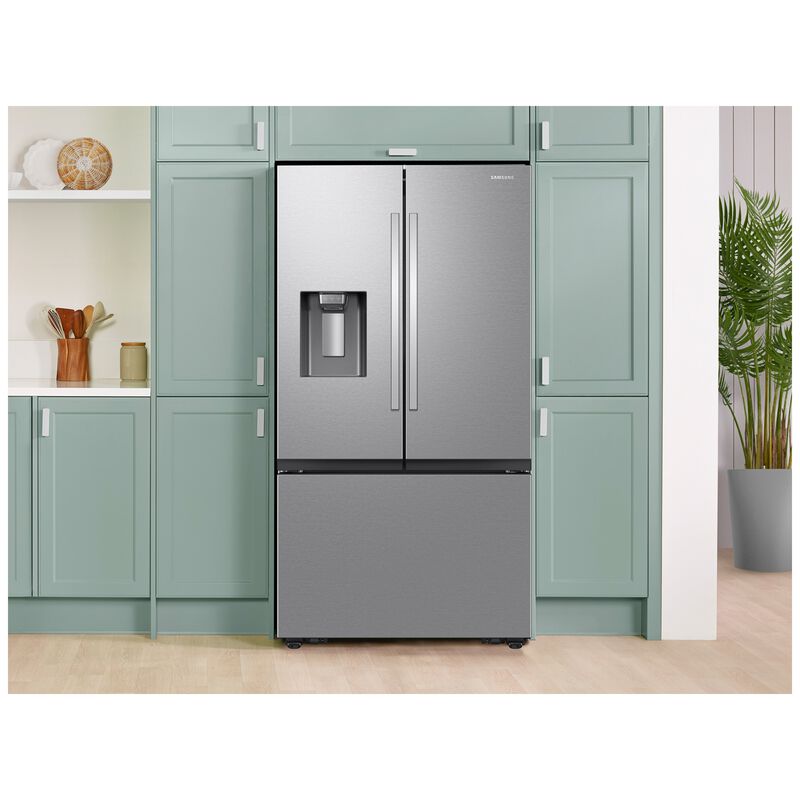 Samsung Bespoke 36 in. 25.5 cu. ft. Smart Counter Depth French Door Refrigerator with Ice & Water Dispenser - Fingerprint Resistant Stainless Steel, , hires