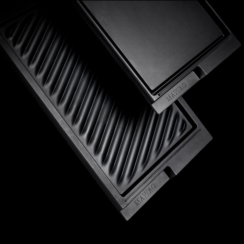 Maytag 30 in. 4-Burner Electric Cooktop with Power Burner, Reversible Grill & Griddle - Stainless Steel, , hires