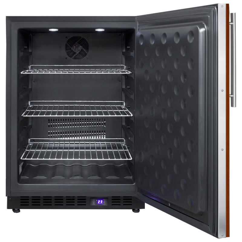 Summit 24 in. 4.7 cu. ft. Built-in Frost Free Compact Upright Freezer with Adjustable Shelves - Custom Panel Ready, , hires