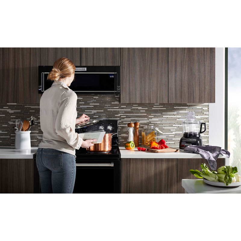 KitchenAid 30" 1.1 Cu. Ft. Over-the-Range Microwave with 10 Power Levels, 500 CFM & Sensor Cooking Controls - Black, , hires