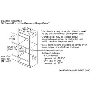 Bosch 500 Series 30 in. 4.6 cu. ft. Electric Single Wall Oven - Stainless Steel, , hires