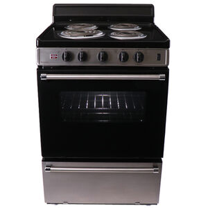 Premier 24 in. 2.9 cu. ft. Electric Range with Coil Burners - Stainless Steel, , hires