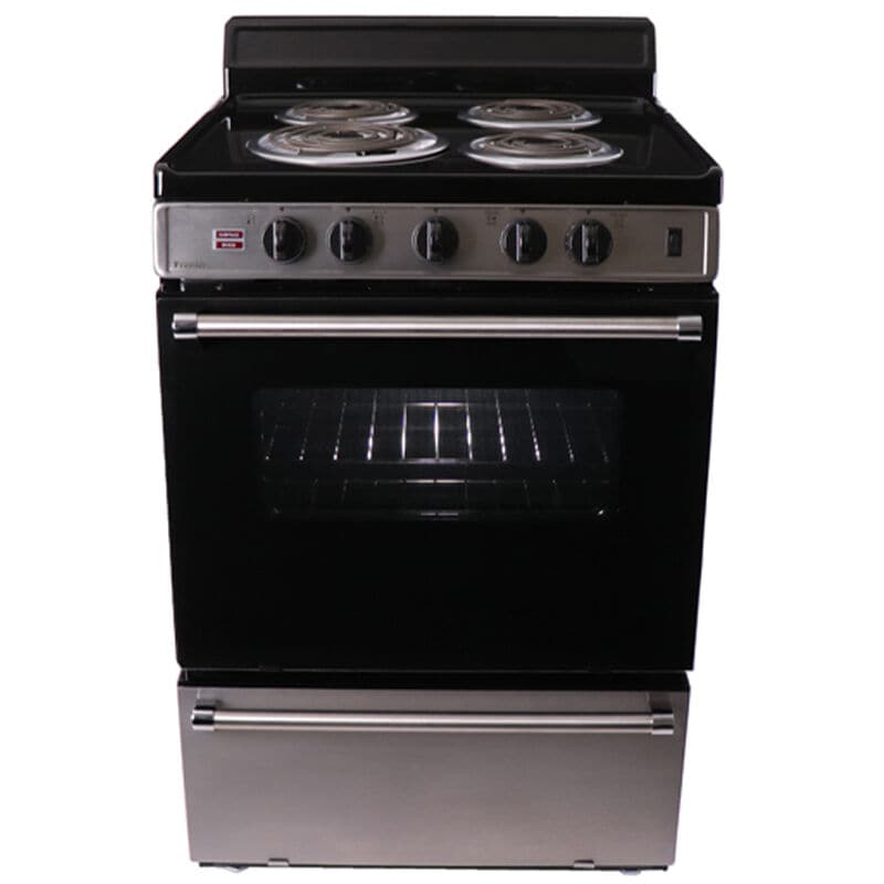 Premier 24 in. 2.9 cu. ft. Electric Range with Coil Burners - Stainless Steel, , hires