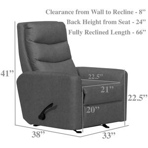 Catnapper Jet Glider Recliner - Silver, Silver, hires