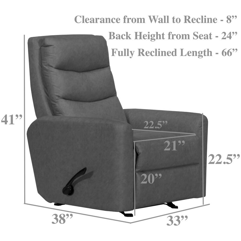 Catnapper Jet Glider Recliner - Silver, Silver, hires