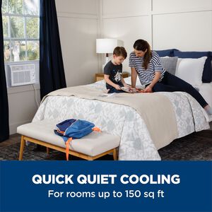 GE 5,050 BTU 115V Window Air Conditioner with 2 Fan Speeds - White, , hires