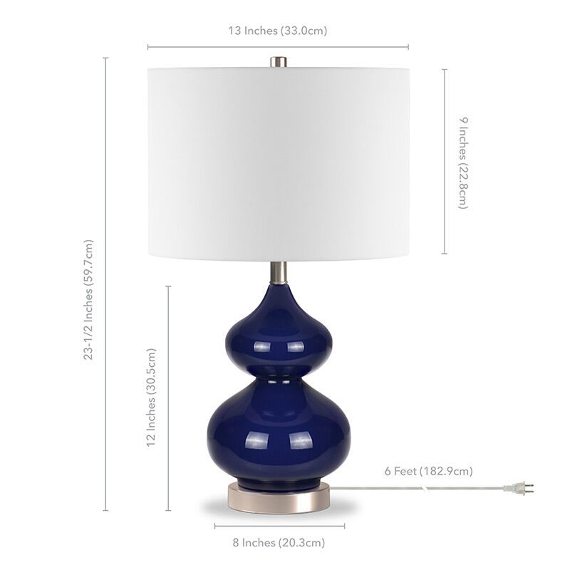 Hudson & Canal Katrin Table Lamp- Navy Blue, , hires