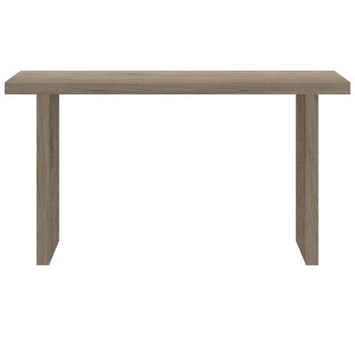 Hudson & Canal Soren 55" Wide Rectangular Fluted Console Table - Antiqued Gray Oak | AT2267
