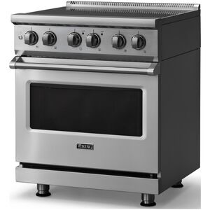 Viking 5 Series 30 in. 4.7 cu. ft. True European Convection Electric Range with 4 Induction Burners - Stainless Steel, , hires