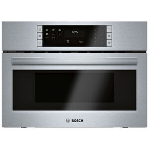 Bosch 500 Series 27 in. 1.6 cu.ft Built-In Microwave with 10 Power Levels & Sensor Cooking Controls - Stainless Steel, , hires