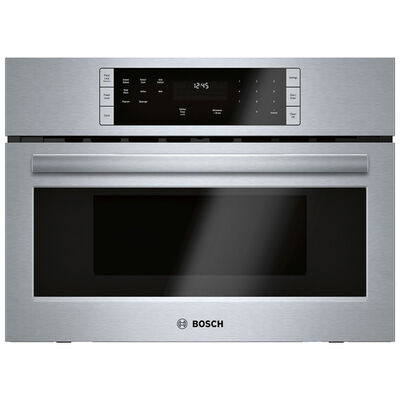 Bosch 500 Series 27 in. 1.6 cu.ft Built-In Microwave with 10 Power Levels & Sensor Cooking Controls - Stainless Steel | HMB57152UC