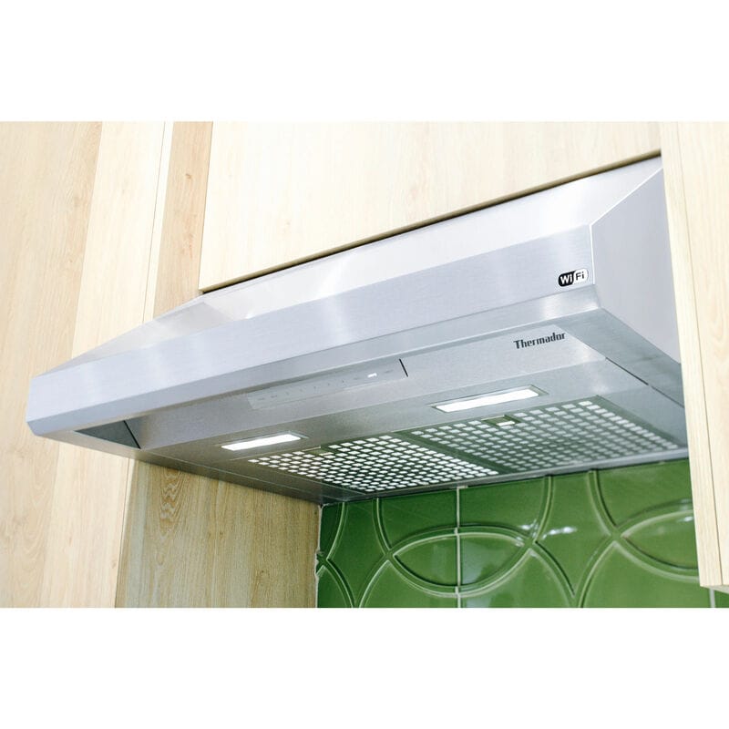 Thermador Masterpiece Series 30 in. Smart Convertible Canopy Pro Style Style Range Hood with 600 CFM, 4 Fan Speeds & 2 LED Lights - Stainless Steel, , hires