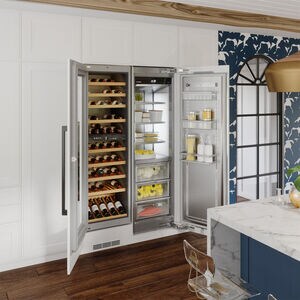 Liebherr 22 in. Built-in Wine Cabinet with Wood Racks, Dual Temperature Zones & 80 Bottle Capacity - Custom Panel Ready, , hires