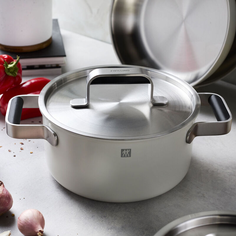 ZWILLING Pure 8-pc Stainless Steel Cookware Set - Ivory, Ivory, hires