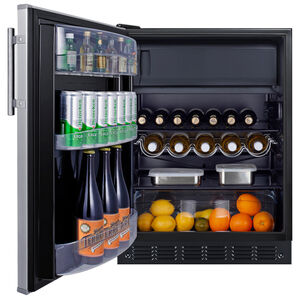 Summit 24 in. 5.0 cu. ft. Undercounter Refrigerator - Stainless Steel, , hires