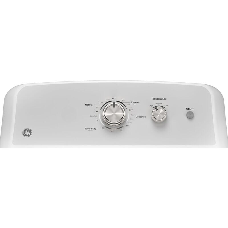 GE 27 in. 7.2 cu. ft. Gas Dryer with Up To 120 ft. Venting & Reversible Door - White, , hires