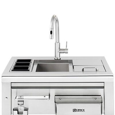Lynx 30" Built-In Cocktail Pro Cocktail Station with Sink and Ice Bin Cooler | LCS30