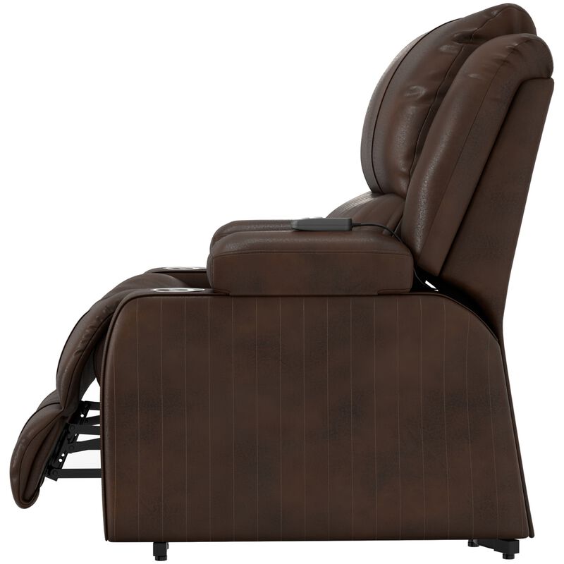 Catnapper Kirk Power Lift Lay Flat Recliner with Storage Arm & Dual Cupholders - Walnut, Walnut, hires
