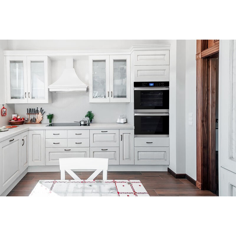 Sharp 30 in. 10 cu. ft. Top Control Electric Double Wall Oven with True European Convection - Stainless Steel, , hires