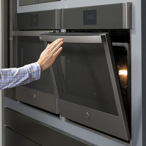 GE Profile 30 in. 10 cu. ft. Smart Top Control Electric Double Wall Oven with True European Convection - Stainless Steel, Stainless Steel, hires