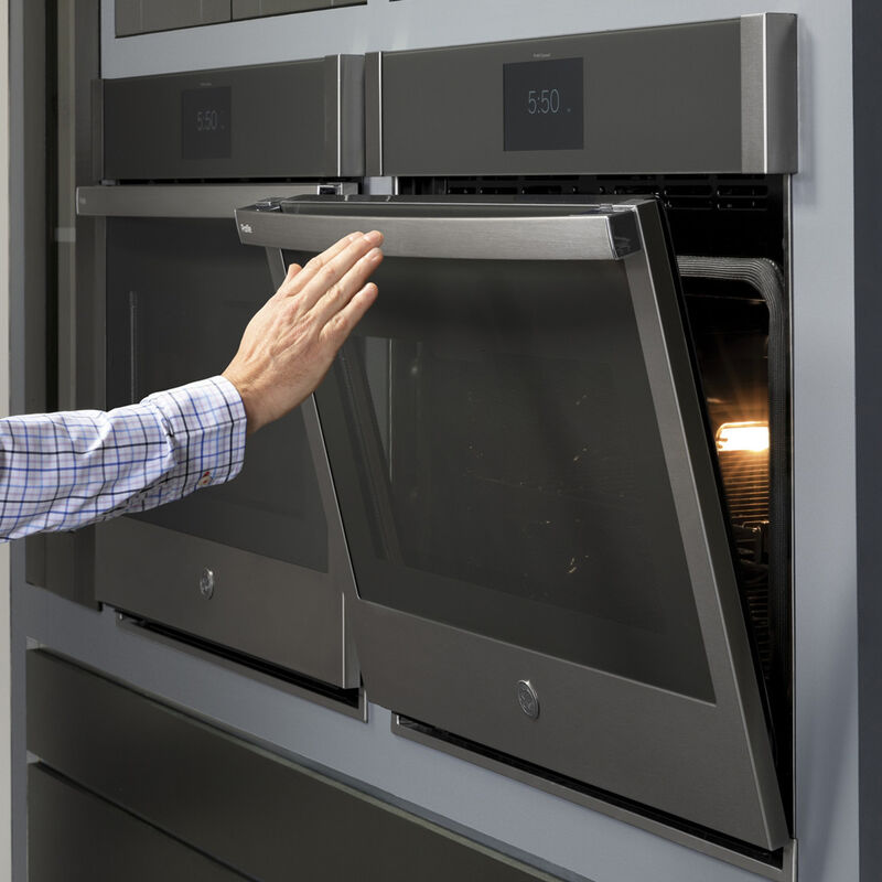 GE Profile 30 in. 10 cu. ft. Smart Top Control Electric Double Wall Oven with True European Convection - Stainless Steel, Stainless Steel, hires