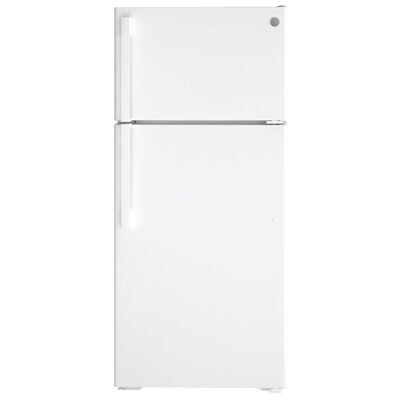 GE 28 in. 16.6 cu. ft. Energy Star Top Freezer Refrigerator - White | GTE17GTNRWW