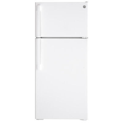 GE 28 in. 16.6 cu. ft. Top Freezer Refrigerator - White | GTE17GTNRWW