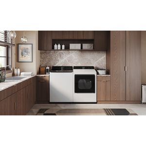 LG 27 in. 7.3 cu. ft. Smart Gas Dryer with EasyLoad Door, AI Sensor Dry, TurboSteam Technology, Sanitize & Steam Cycle - Alpine White, Alpine White, hires