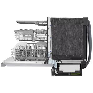 LG 24 in. Top Control Smart Dishwasher with 46 dBa Sound Level, 3rd-Rack, Dynamic Heat Dry & Pocket - PrintProof Stainless Steel, PrintProof Stainless Steel, hires