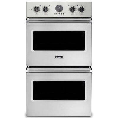 Viking 5 Series 30" 9.4 Cu. Ft. Electric Double Wall Oven with True European Convection & Self Clean - Stainless Steel | VDOE530SS