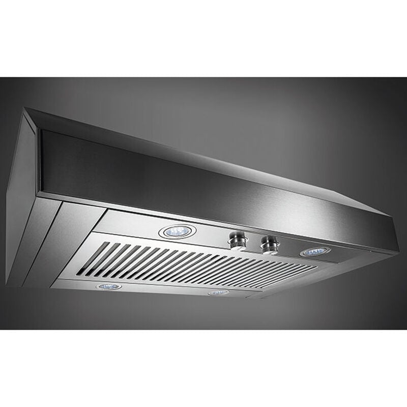 Frigidaire Professional 36 in. Ducted Canopy Pro Style Style Range Hood with 400 CFM, 3 Fan Speeds & 4 LED Lights - Stainless Steel, , hires