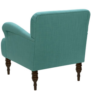 Skyline Furniture English Roll Arm Chair in Linen Fabric - Laguna Blue, , hires